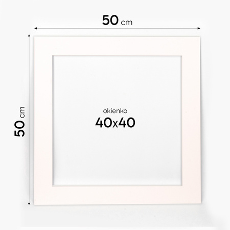 Złota ramka na zdjęcia HEN PASS Z 50x50 cm z passe partout (40x40 cm)