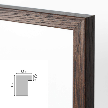 Ramka z passe partout pamiątkowa na Wesele - kolor brązowy 50x70 cm