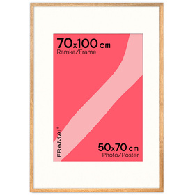 Brązowa ramka na zdjęcia HEN PASS 01 70x100 cm z passe partout 50x70