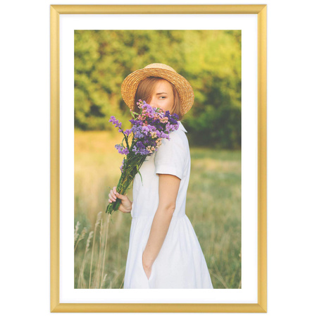 Pakiet 5 szt. złotych ramek aluminowych na zdjęcia ROYALL 21x30 cm