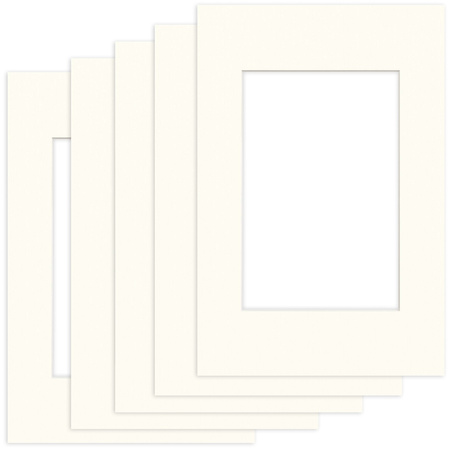 Pakiet 5 szt. Passe Partout 30x45 (20X30) BIAŁY IVORY