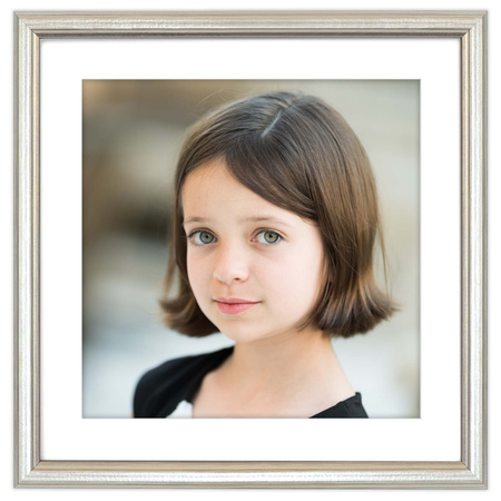 Srebrna ramka drewniana na zdjęcia DRWA FS 10x10 cm