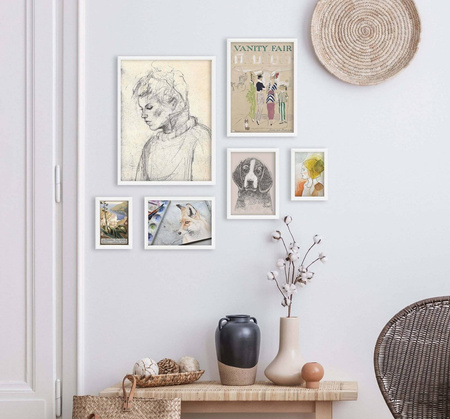 Zestaw białych ramek galeria HIT 01 GF0010