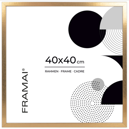 Złota kwadratowa ramka na zdjęcie KEA Z 40x40 cm
