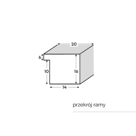 Lustro w czarnej ramie wiszące L HEN 2