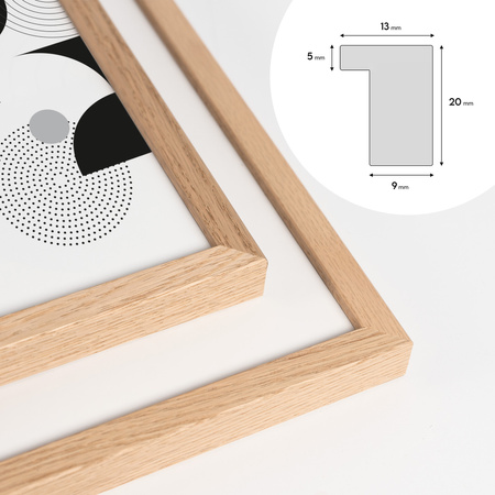 Pakiet 2 szt. ramki z drewna dębowego OAK 50x70 cm