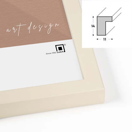 Kremowa ramka drewniana PINIA 04 30x40 cm