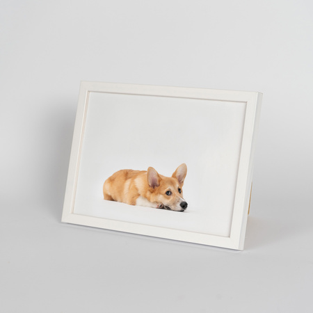 Biała ramka drewniana PINIA 1 15x21 cm