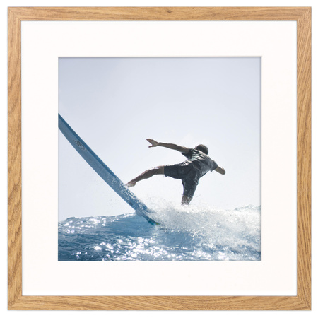 Brązowa ramka na zdjęcia HEN PASS 01 40x40 cm z passe partout (30x30)