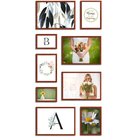 Zestaw brązowych ramek galeria 5 GF0004