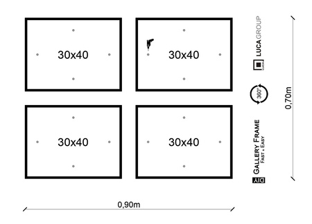 Zestaw ramek PINIA 2 GF0015 - galeria ramek na 4 zdjęcia