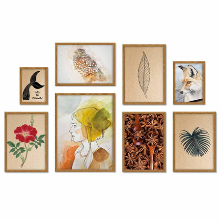 Zestaw ramek kolor dębowy galeria HIT 33 GF0009