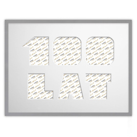 Ramka na URODZINY 30x40 cm w kolorze szarym z białym passe partout