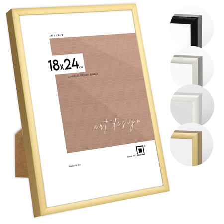 Złota ramka aluminiowa na zdjęcia Royall 18x24 cm