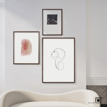 Zestaw 2 brązowych ramek na zdjęcia FDM 6 w rozmiarze 50x70 cm