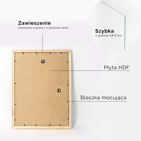 Ramka drewniana na zdjęcia DRL X 02 50x70 cm