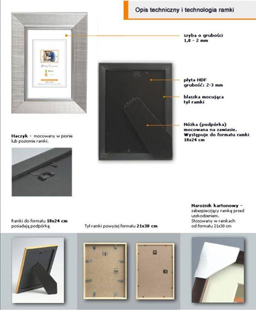 Ramka z tworzywa na zdjęcia MIX E 2 30x40 cm