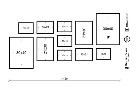 Zestaw białych ramek galeria PINIA 1 GF0005