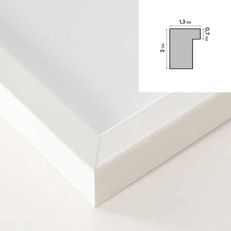 Ramka z passe partout pamiątkowa na Wesele - kolor biały 50x70 cm