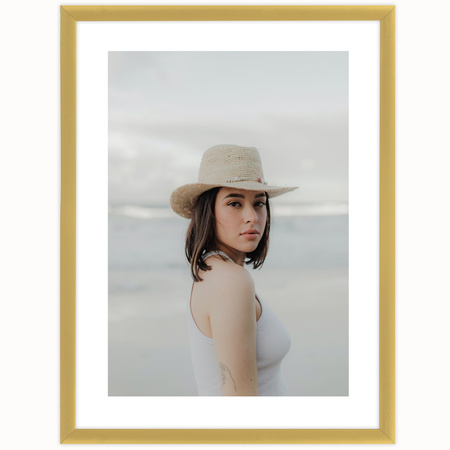 Złota ramka aluminiowa QAL 18x24 cm