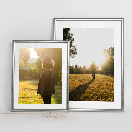 Srebrna ramka drewniana na zdjęcia EKO S2 24x30 cm