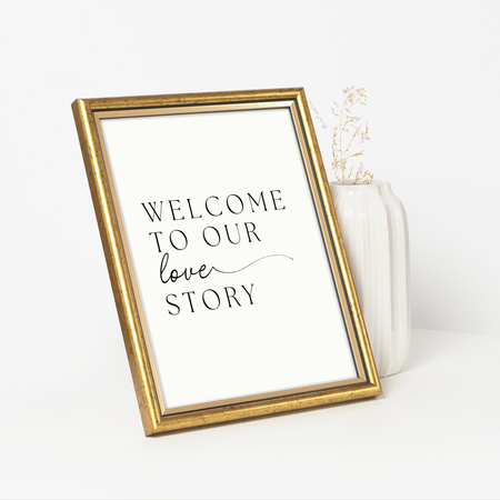 Ramka drewniana złota na zdjęcia DRI CL Z 18X24 cm