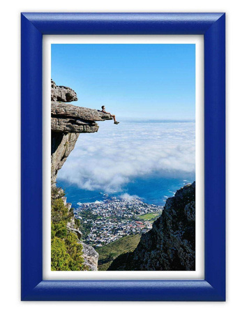 Ramka drewniana granatowa na zdjęcia EKO 11 21x30 cm