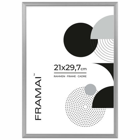 Srebrna ramka aluminiowa QAL 21x29,7 cm