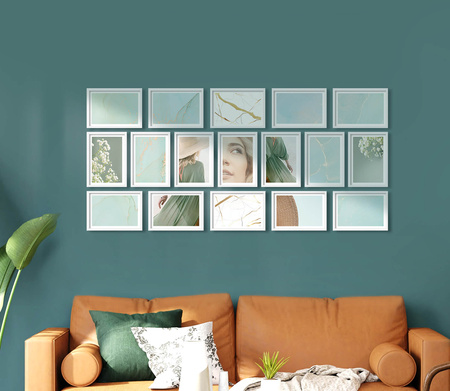 Zestaw białych ramek PINIA 1 GF0028 - galeria na 17 zdjęć