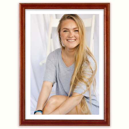 Ramka drewniana na zdjęcia mahoniowa DRWA 5 5x7 cm