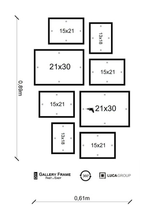 Zestaw ramek kolor dębowy PINIA 00 GF0007