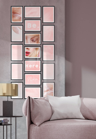 Zestaw czarnych ramek PINIA 2 GF0028 - galeria na 17 zdjęć