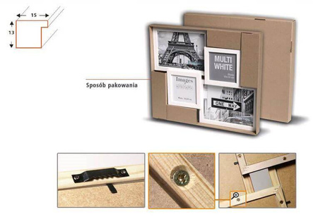 Multirama MULTI WHITE 43 ramka na zdjęcia