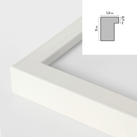Ramka z passe partout pamiątkowa na Wesele - kolor biały 50x70 cm