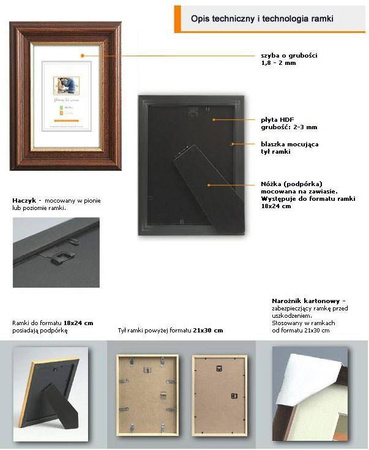 Ramka drewniana na zdjęcia DRZ S 4 50x60 cm