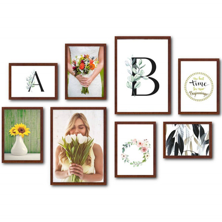 Zestaw brązowych ramek galeria PINIA 3 GF0007
