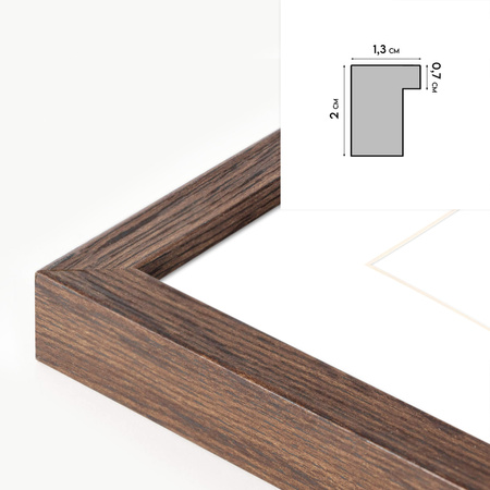 Foto Galeria 21x30 cm brązowa Ramka na 2 zdjęcia 10x15 cm z Passe Partou