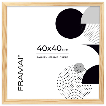Ramka z drewna surowego na zdjęcia RAW 40x40 cm
