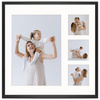 Foto Galeria 40x40 cm kolor czarny Ramka na 4 zdjęcia 21x30 cm i 9x9 cm z Passe Partout