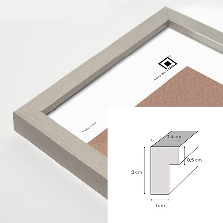 Srebrna ramka na zdjęcie LUX S 50x50 cm