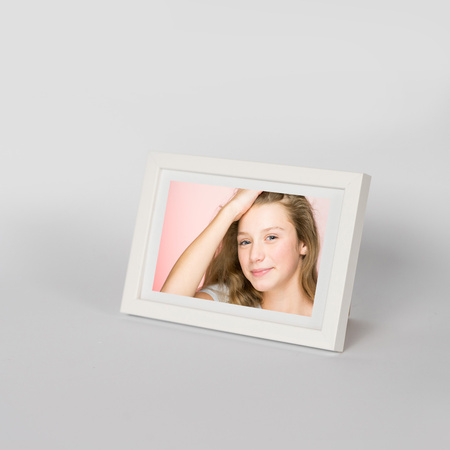 Biała ramka drewniana PINIA 1 10x15 cm