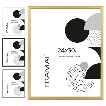 Złota ramka aluminiowa QAL 24x30 cm