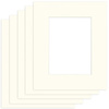 Pakiet 5 szt. Passe Partout 50x60 (30x40) BIAŁY IVORY