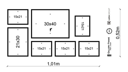 Zestaw ramek PINIA 1 GF0023 - galeria ramek na 7 zdjęć