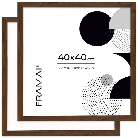 Brązowa ramka na zdjęcia HEN 4 40x40 cm