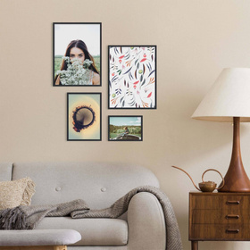 Zestaw czarnych ramek galeria Pinia 2 GF0008