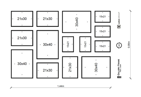 Zestaw ramek kolor dębowy Galeria HIT 33 GF0001