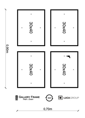 Zestaw ramek PINIA 1 GF0015 - galeria ramek na 4 zdjęcia