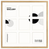 Foto Galeria 40x40 cm kolor dębowy Ramka na 9 zdjęć 10x10 cm z Passe Partout