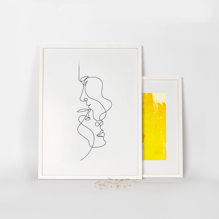 Biała ramka drewniana PINIA 1 30x40 cm